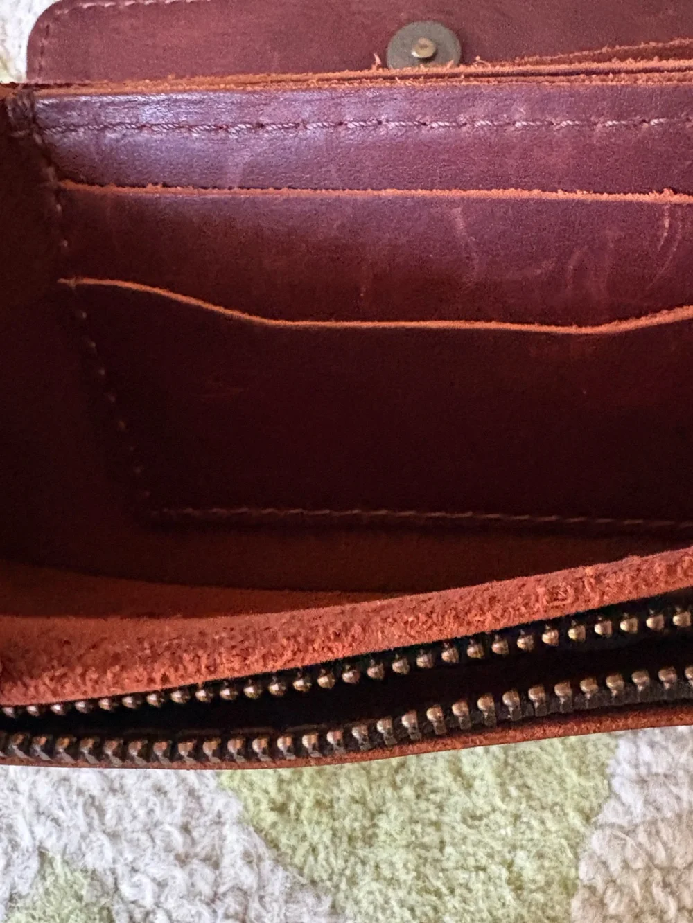Portland Leather Company Lily Cognac Leather Wristlet / Wallet